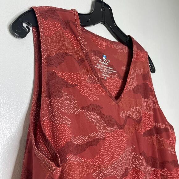 Kuhl XL Red Camo Sleeveless Dress Outdoor Drawstring Pockets Athletic Travel - Picture 2 of 7